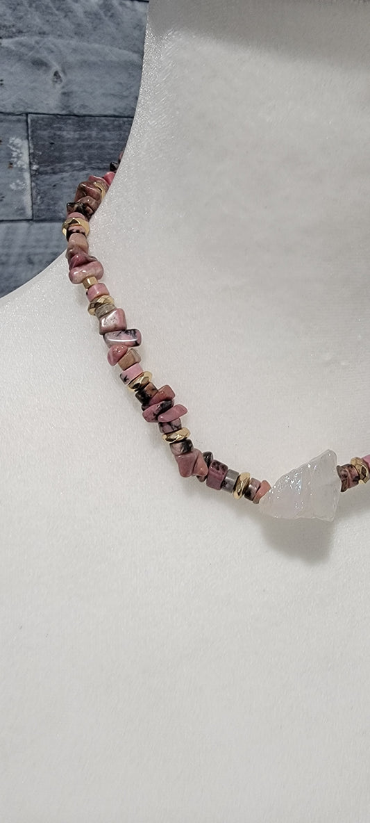 Rhodonite Beaded Necklace