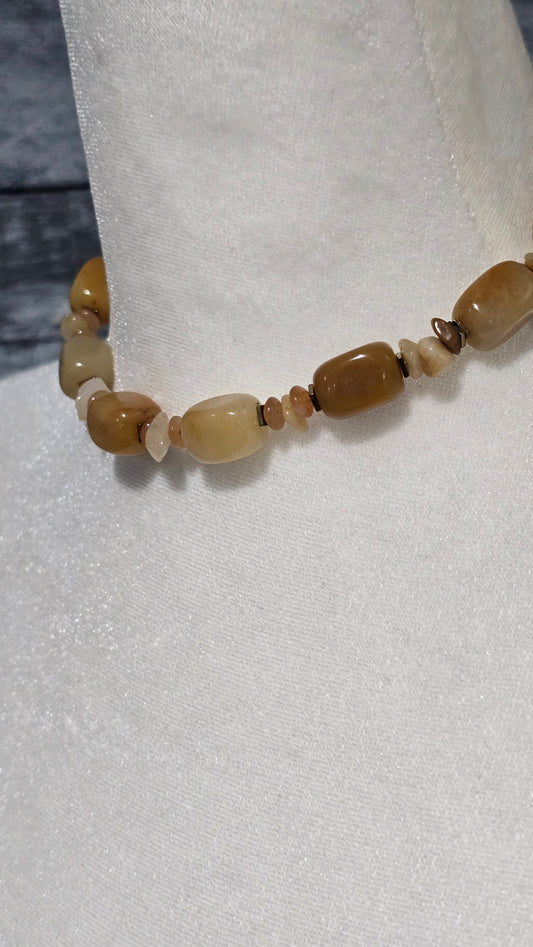 Citrine and Orange Aventurine Gemstone Choker