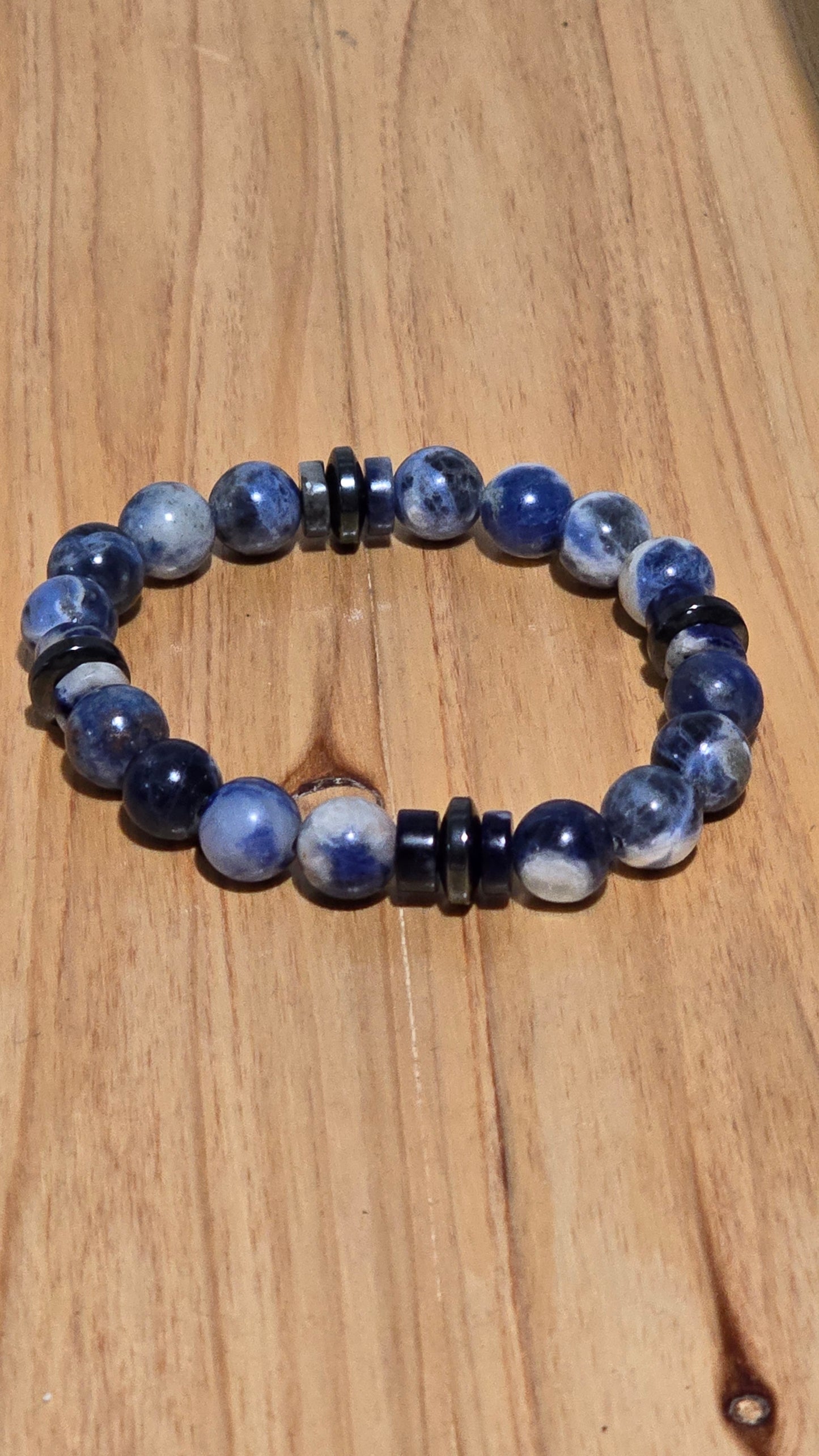 Bracelet en pierres précieuses sodalite