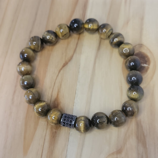 Tigers Eye Men' Bracelet