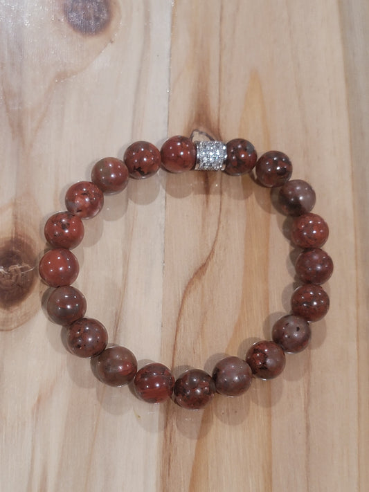 Red Jasper Bracelet (Silver)