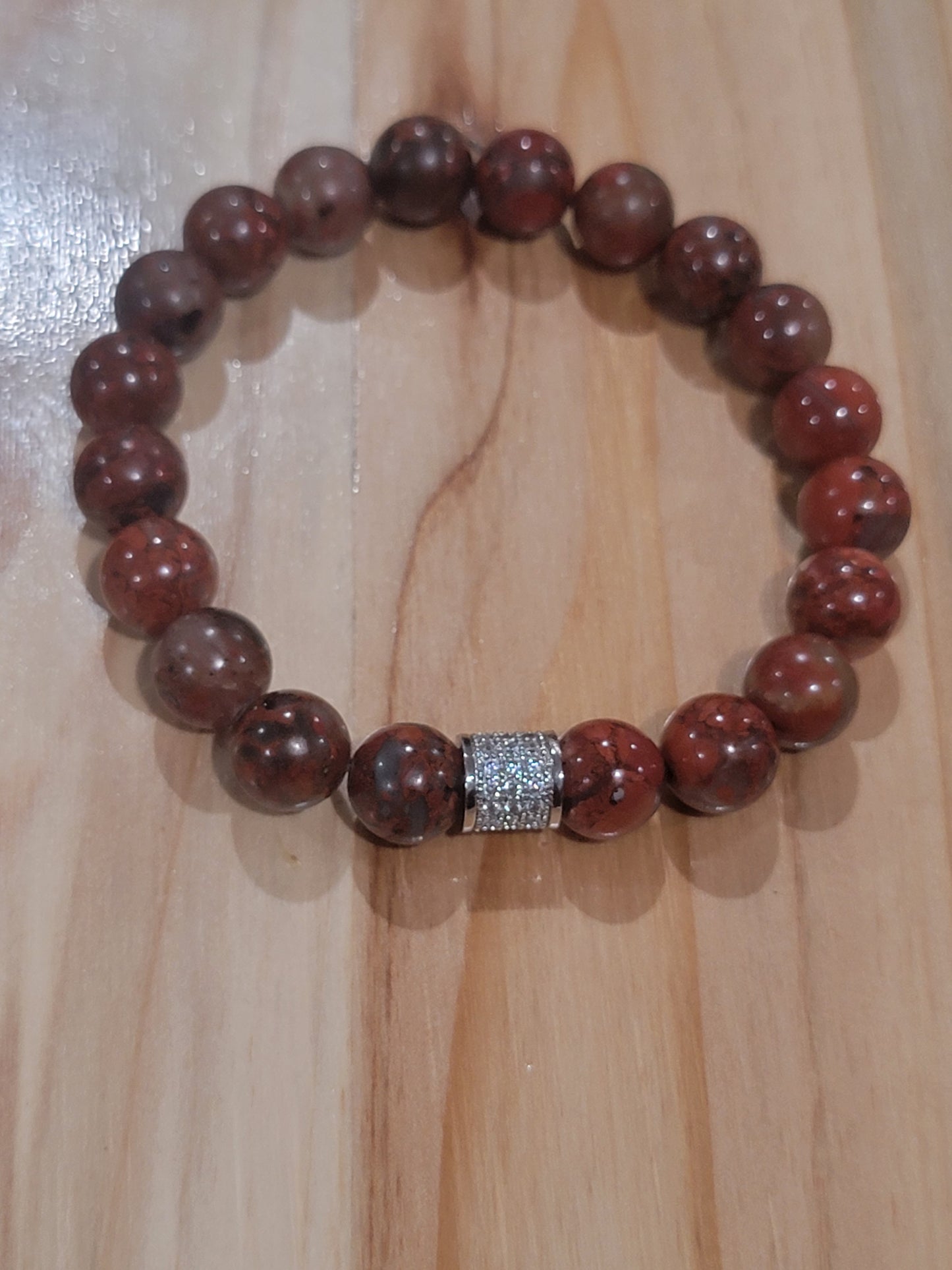 Red Jasper Bracelet (Silver)