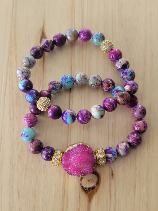 Purple Sea Sediment Imperial Jasper Set