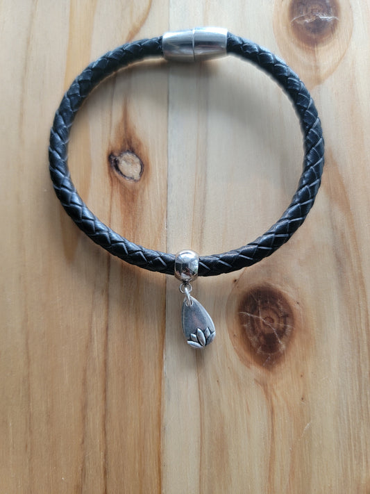 Lotus Leather Bracelet