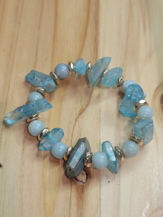 Aquamarine Rock Bracelet