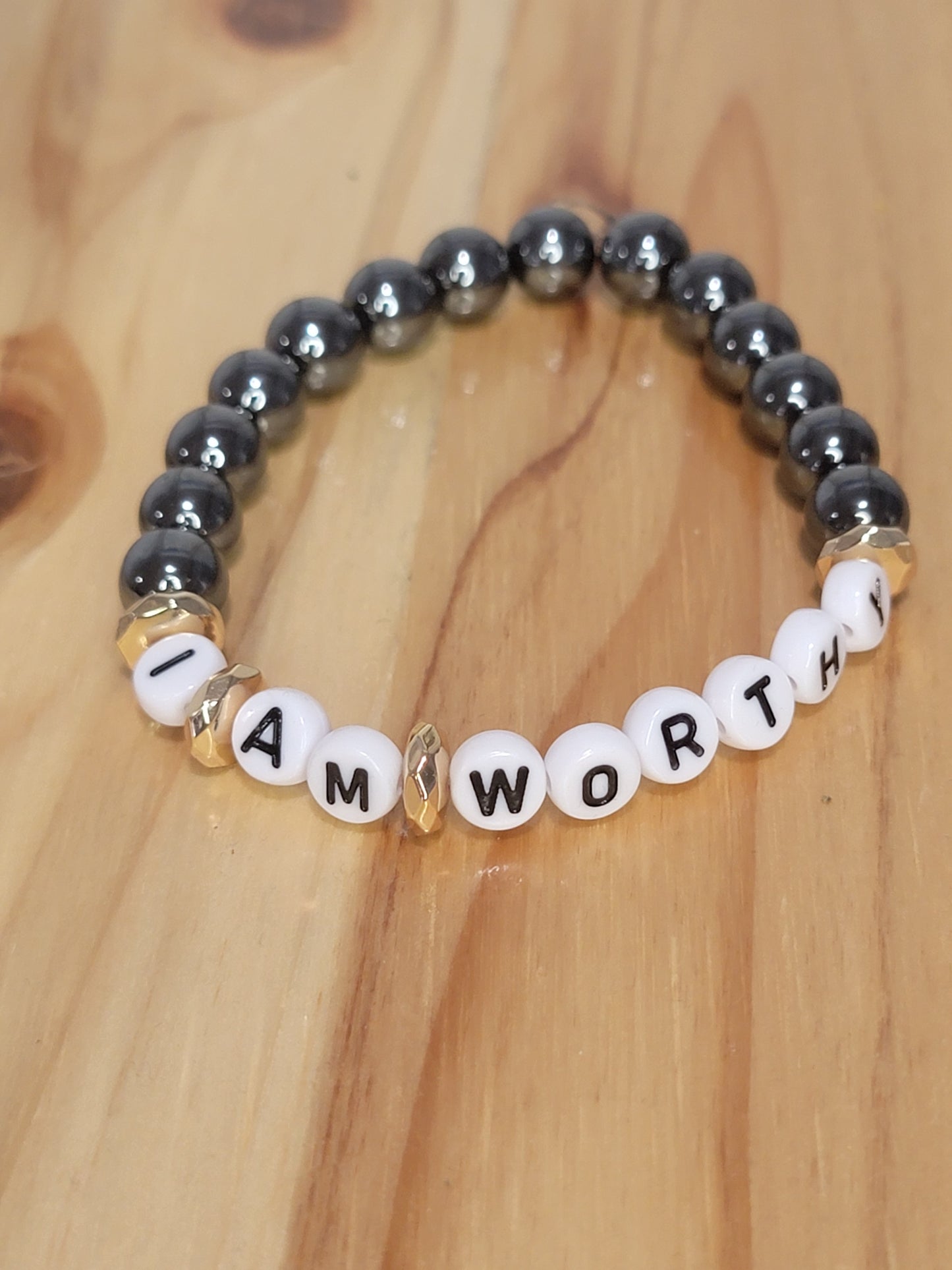 I Am Worthy Affirmation Bracelet