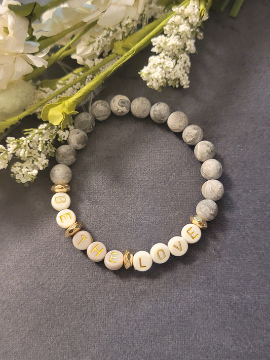 Be The Love (Grey Map Jasper) Bracelet