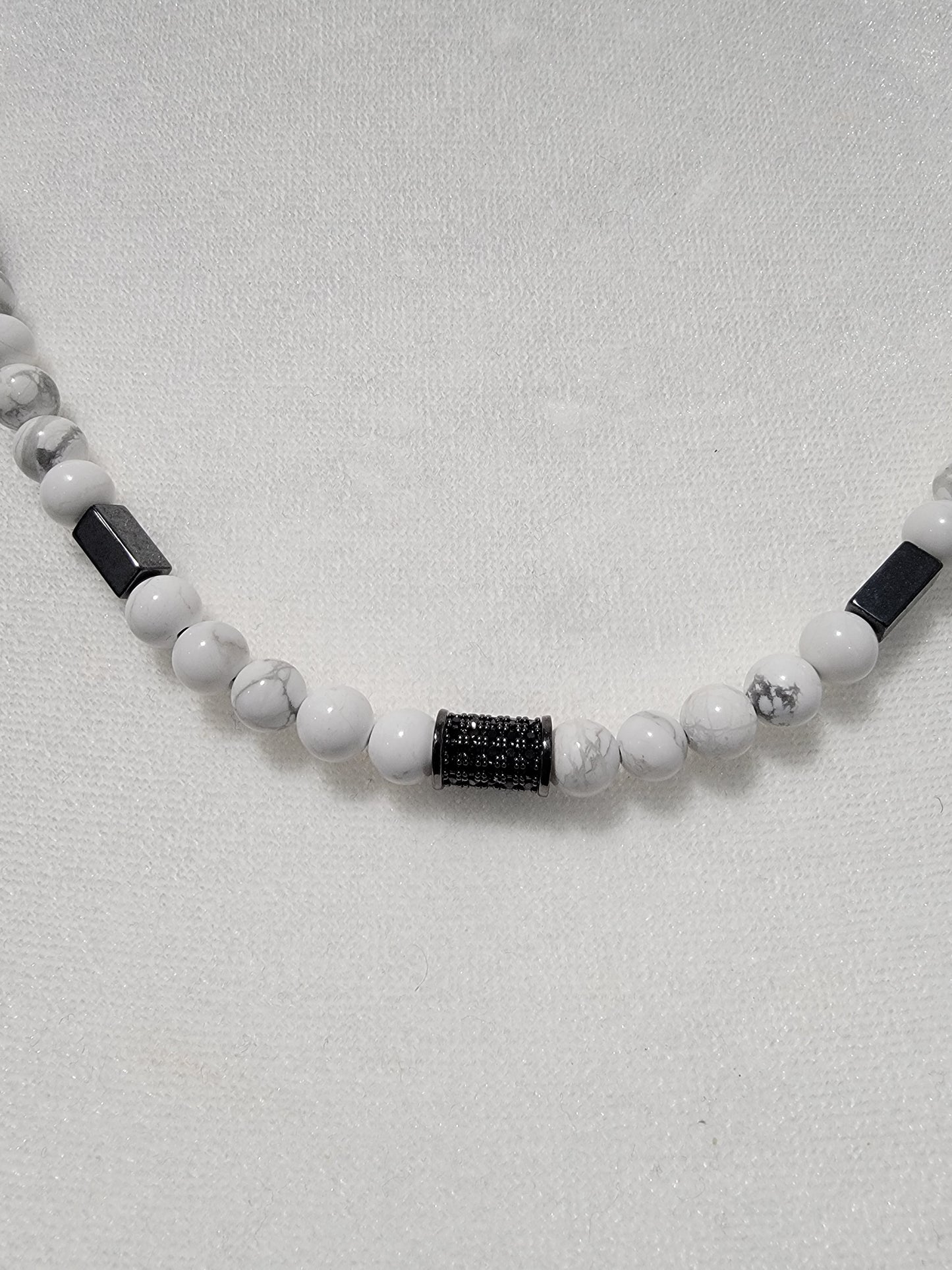 Howlite and Hematite Necklace