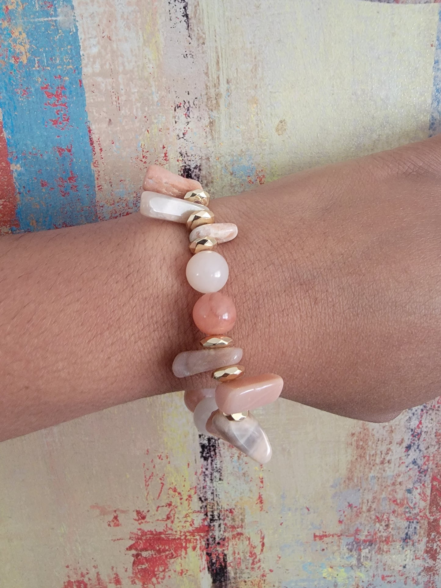 Sunstone Spike Gemstone Bracelet