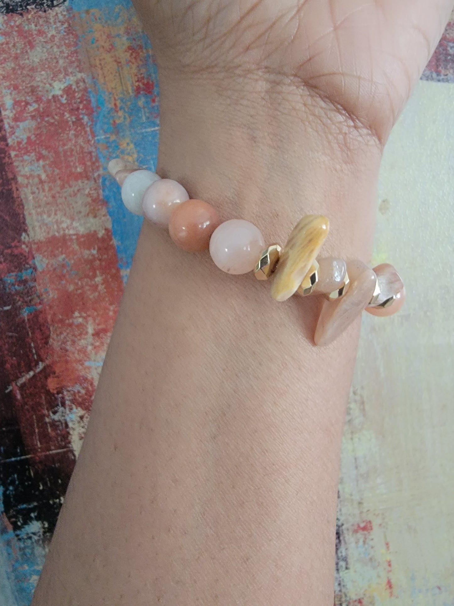 Sunstone Spike Gemstone Bracelet