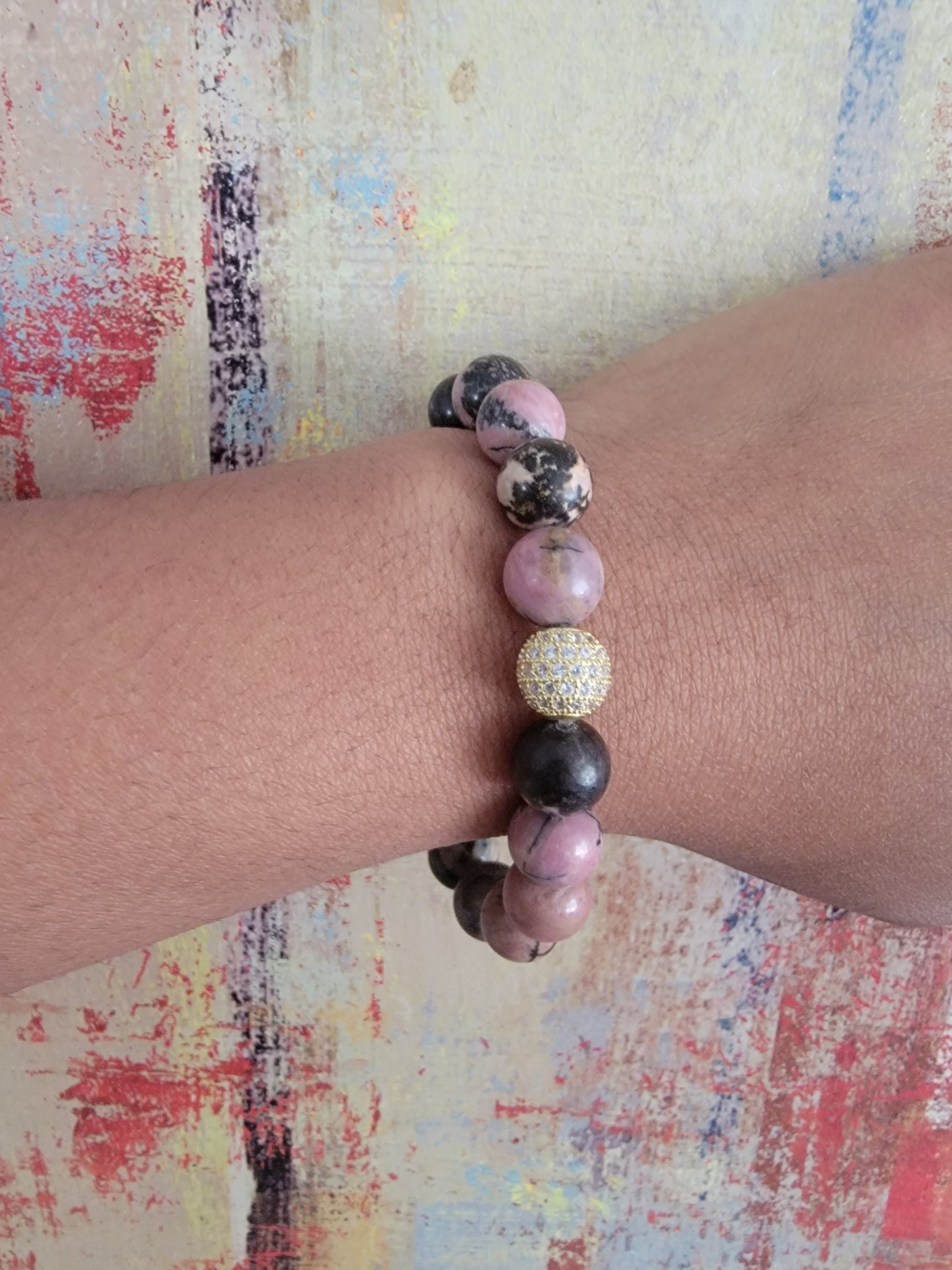 Rhodonite Gemstone Bracelet