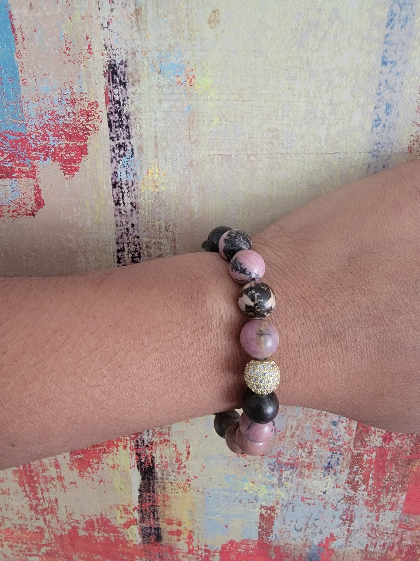 Rhodonite Gemstone Bracelet