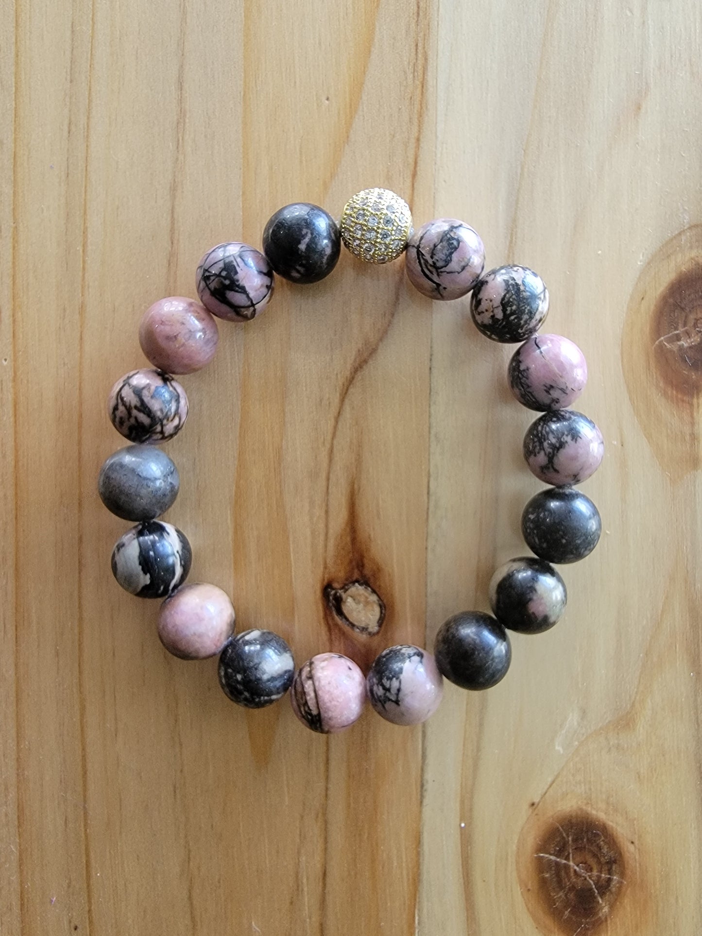 Rhodonite Gemstone Bracelet