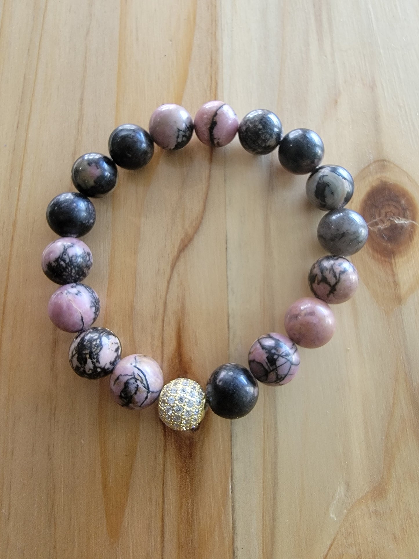 Rhodonite Gemstone Bracelet