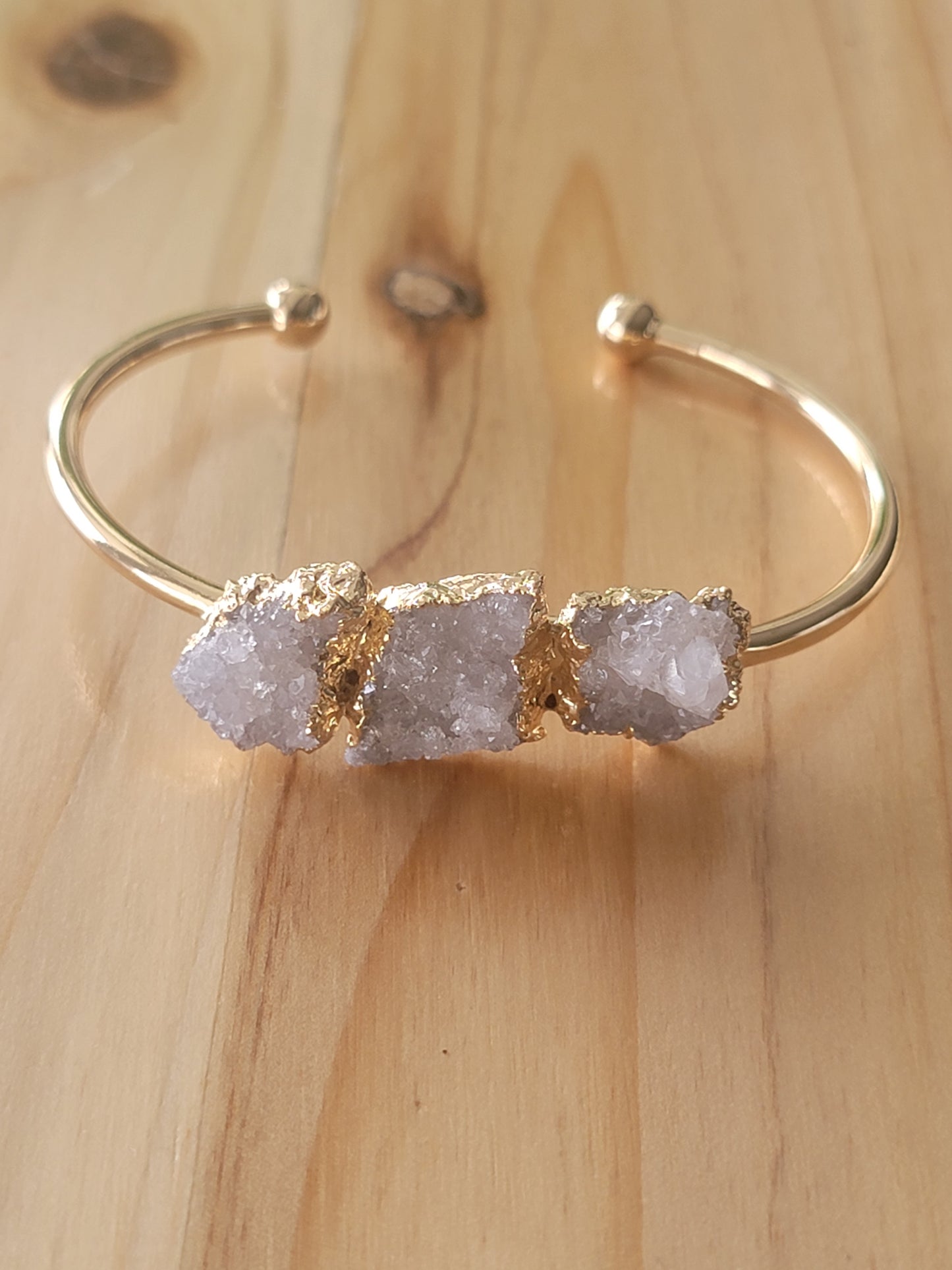 Druzy Crystal Quartz Bangle