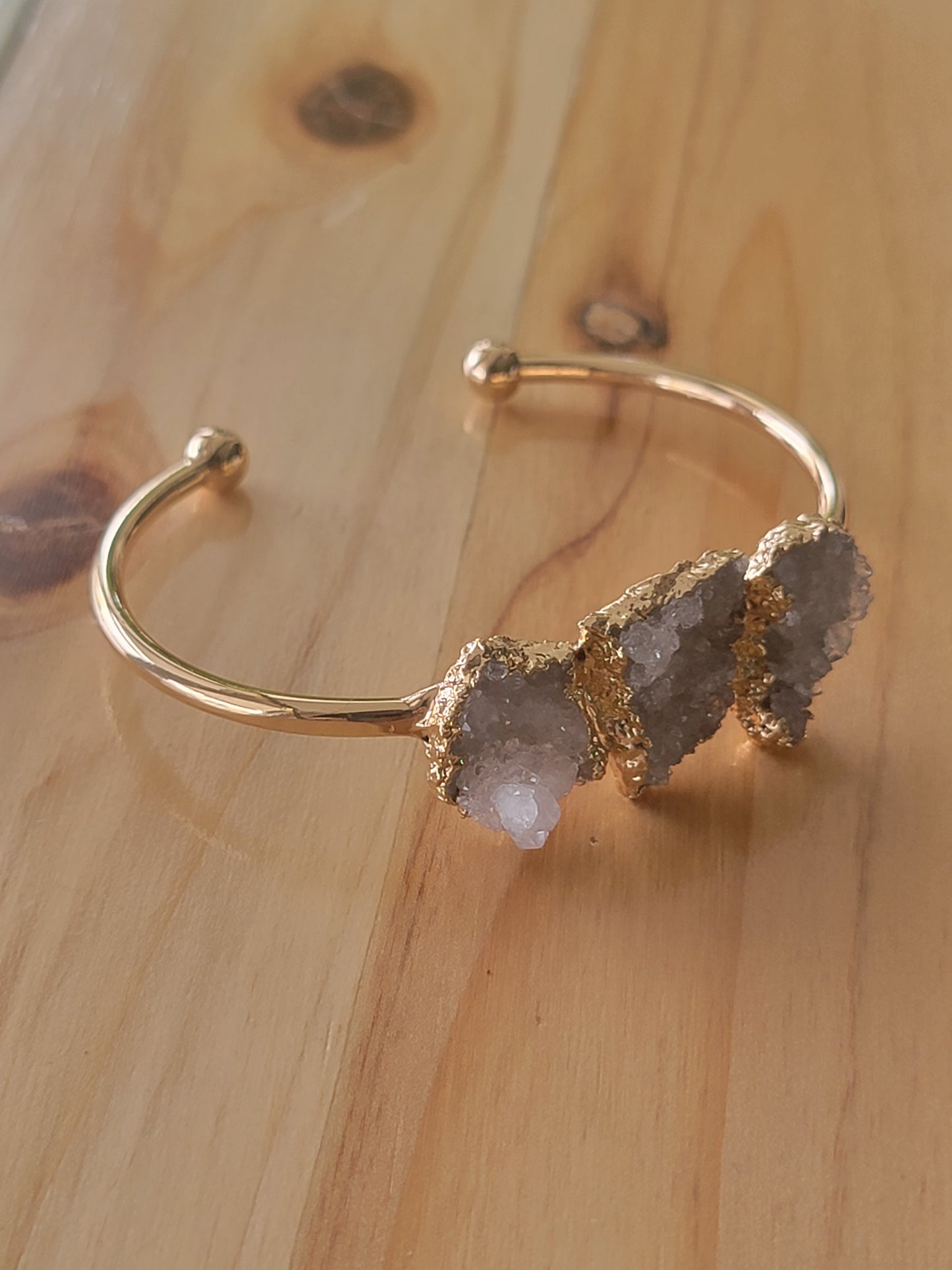 Druzy Crystal Quartz Bangle