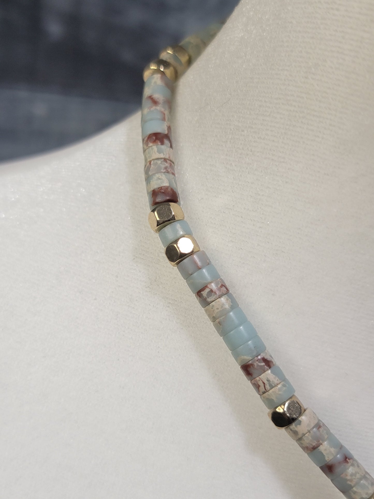 Aqua Blue Imperial Jasper Necklace