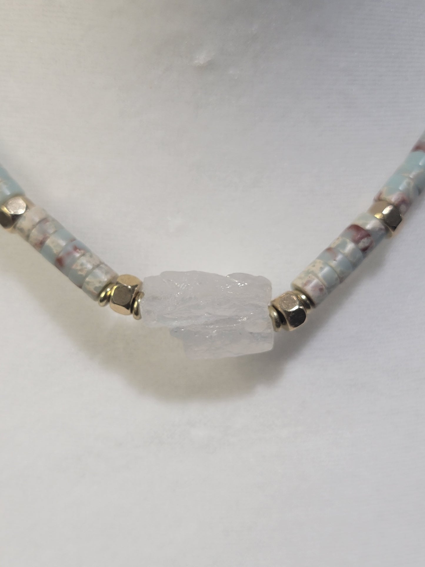 Aqua Blue Imperial Jasper Necklace